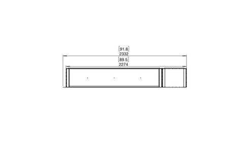 Ecosmart Fire Flex 86RC.BXR Right Corner Fireplace Insert - Black Finish / Stainless Steel Burner - ESF.FX.86RC.BXR